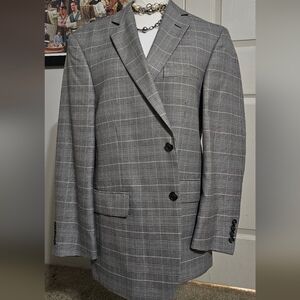 Stafford Gray Checkered Men's Blazer